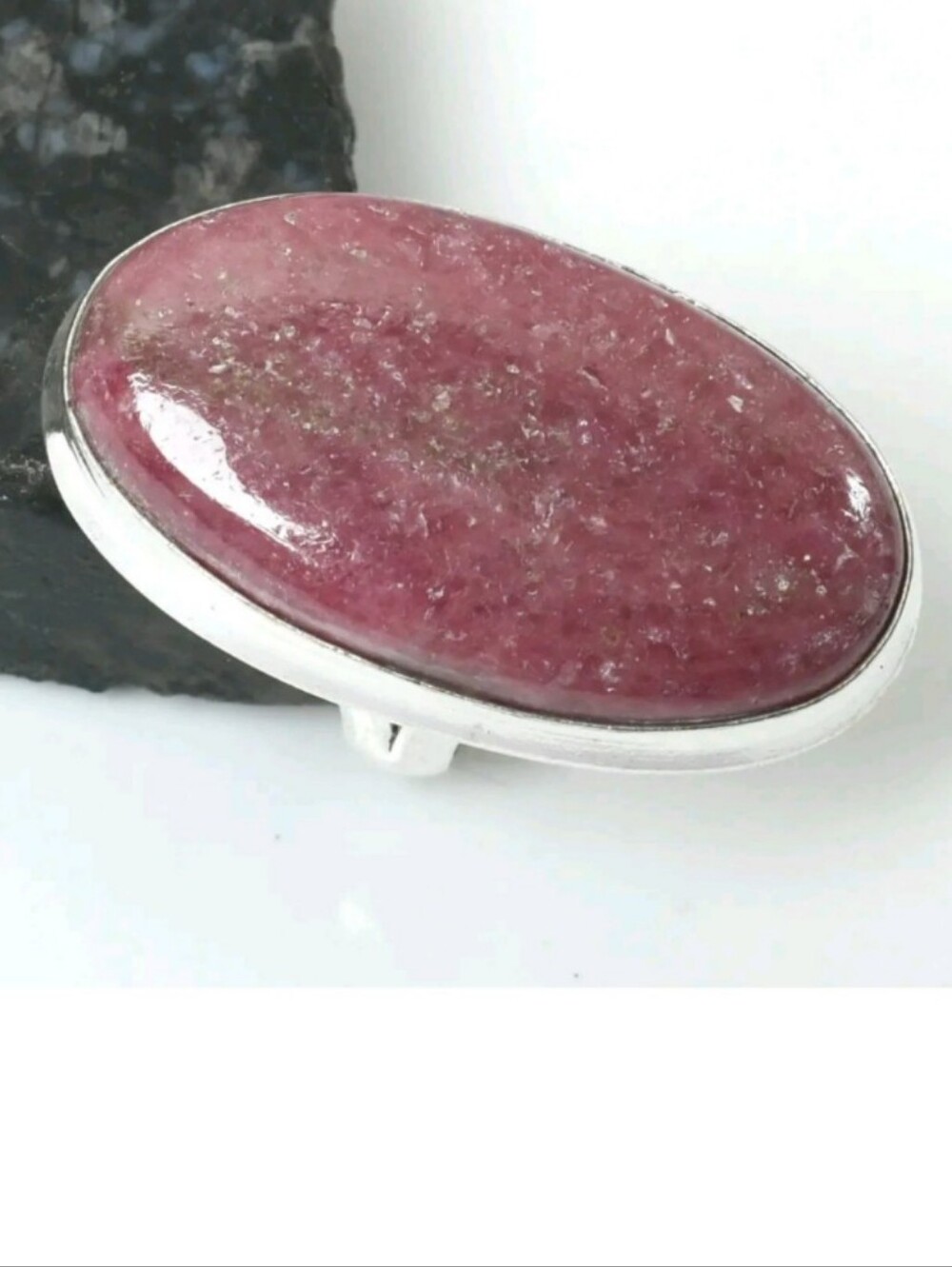 Rhodonite Gemstone Jewelry 925 Sterling Silver Handmade Ring